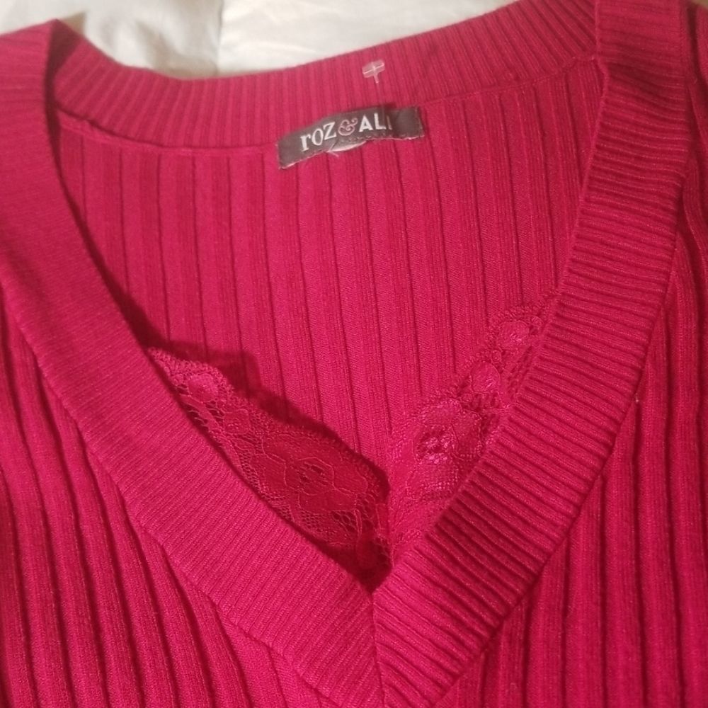 Hot Pink Laced Tunic - Picture 3 of 4